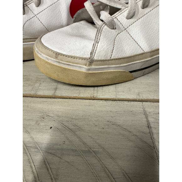 Nike Court Legacy White University Red Sneakers Sz 13 - Picture 6 of 7